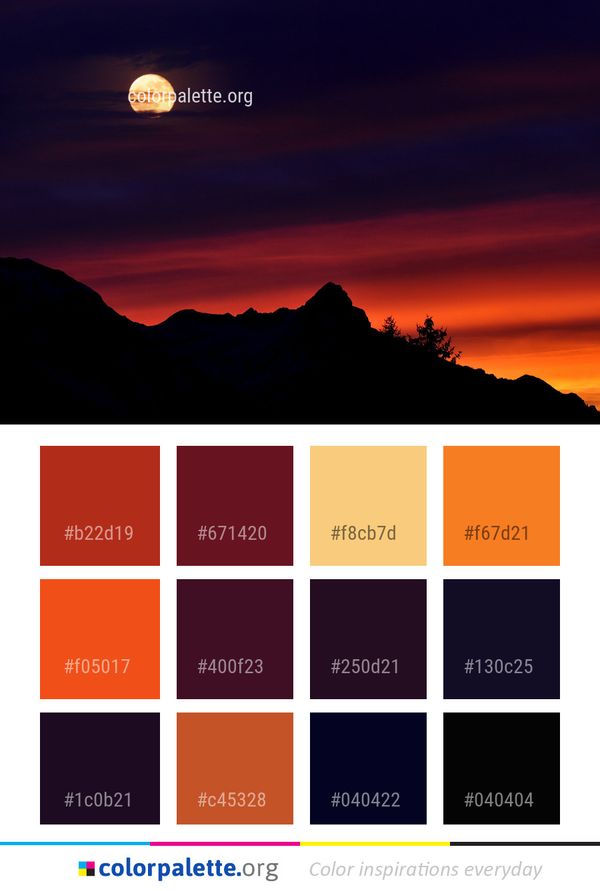 Sky Nature Afterglow Color Palette