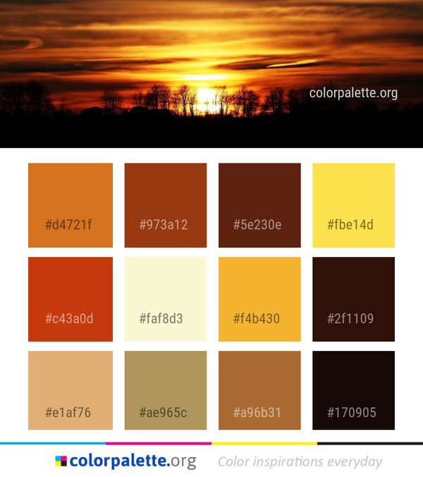 Sky Red At Morning Afterglow Color Palette