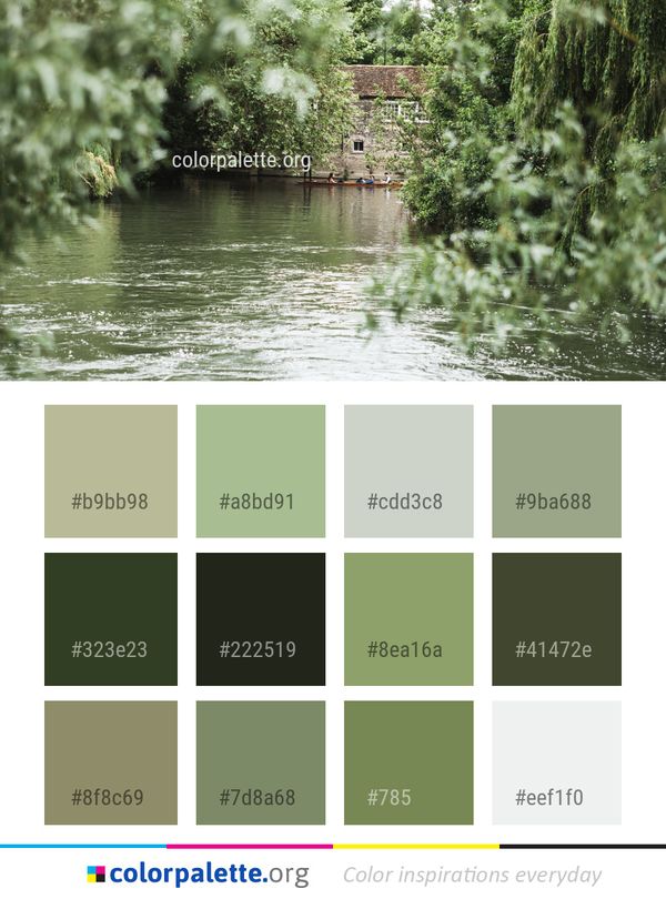 Water Reflection Waterway Color Palette