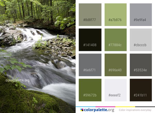 Water Stream Nature Color Palette