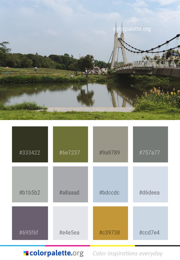 Bridge Reflection Waterway Color Palette