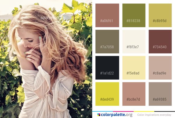 Hair Blond Human Color Color Palette