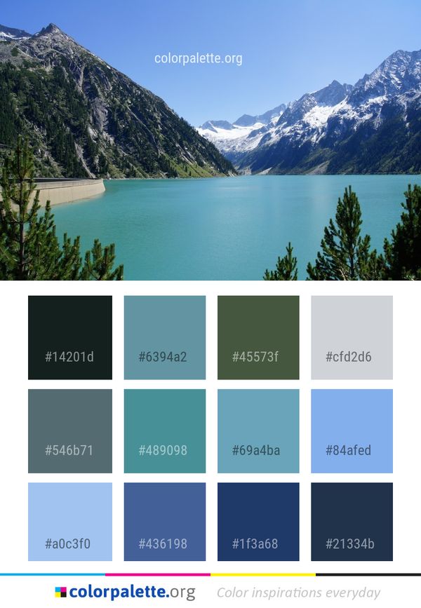 Nature Wilderness Lake Color Palette