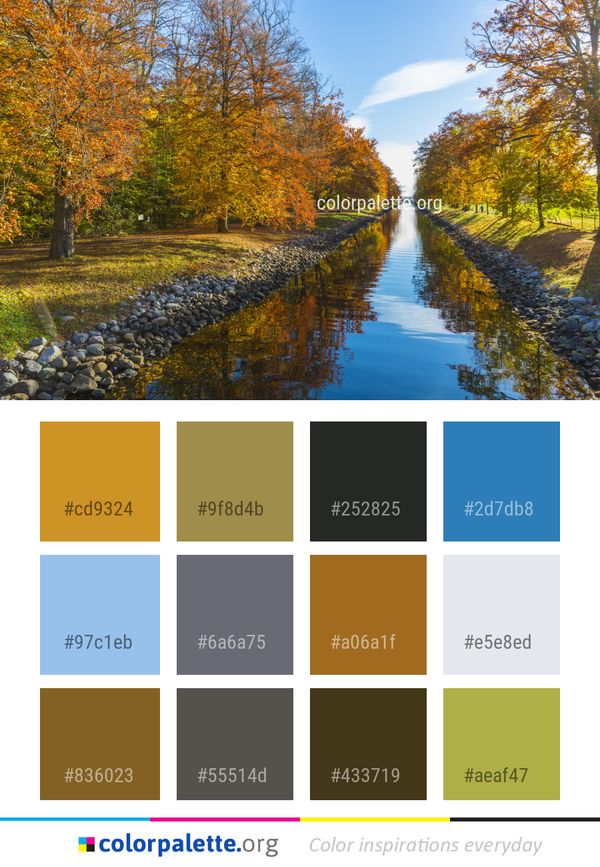 Reflection Waterway Nature Color Palette