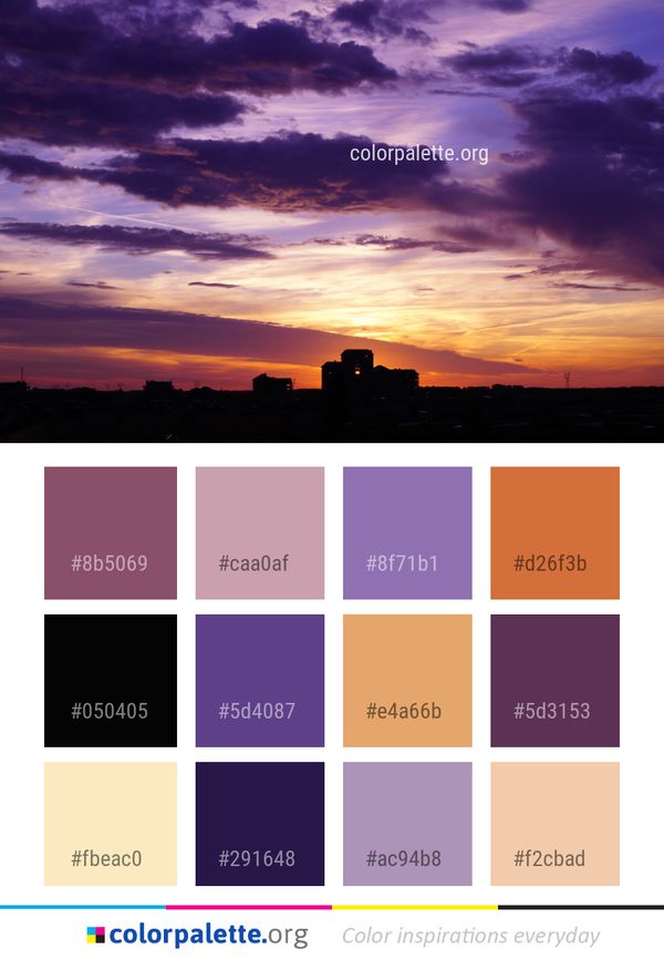 Sky Afterglow Red At Morning Color Palette