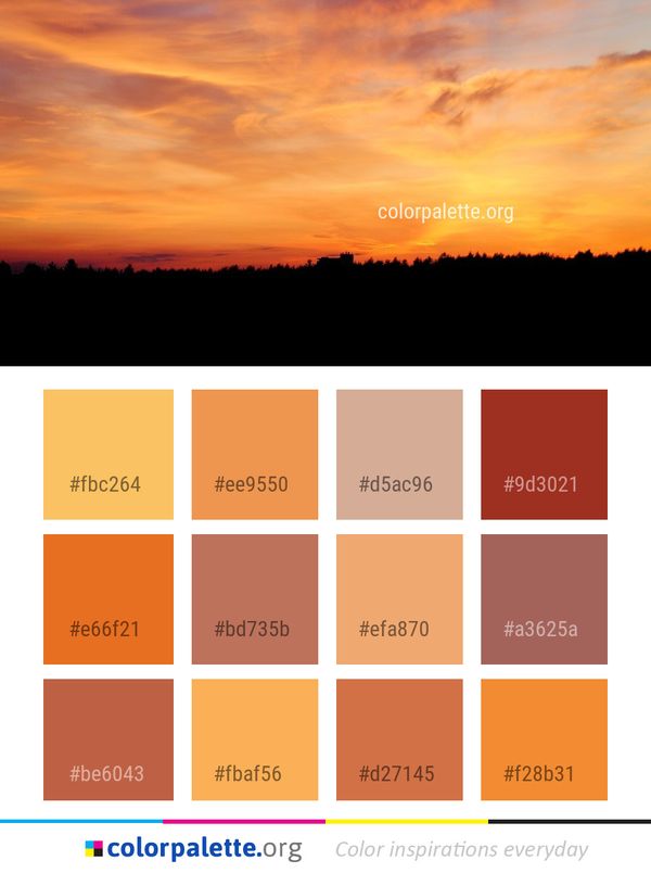 Sky Red At Morning Afterglow Color Palette