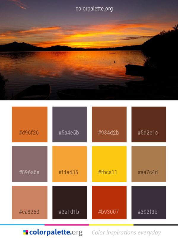 Sky Sunset Reflection Color Palette