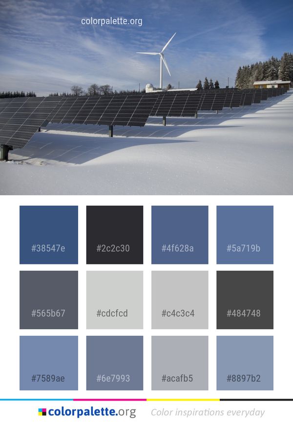 Snow Winter Sky Color Palette