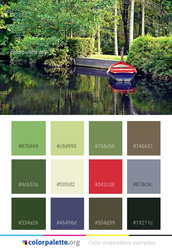 Waterway Reflection Water Color Palette