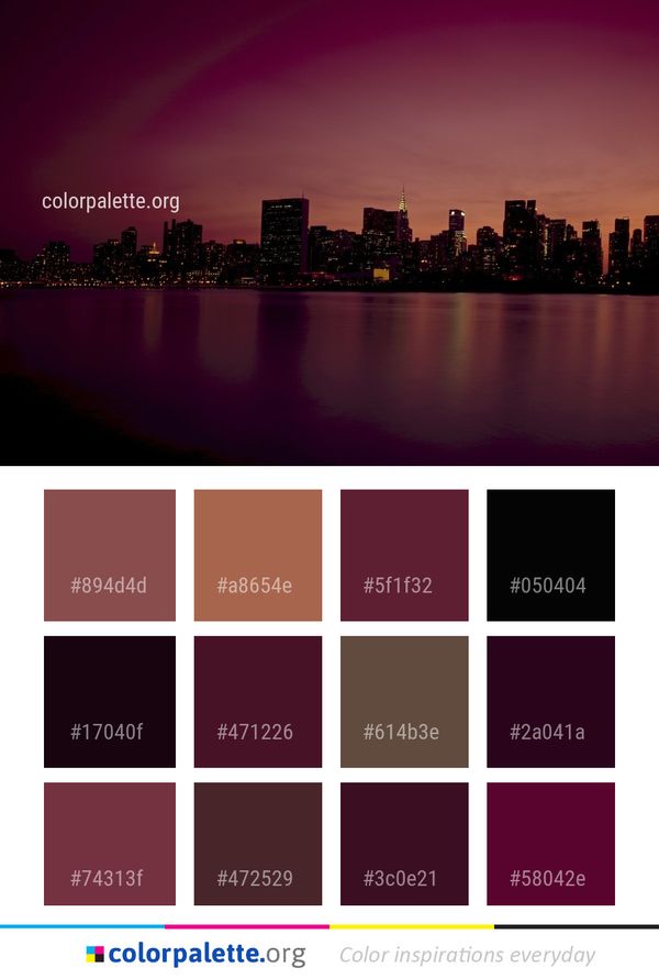 Cityscape Skyline Reflection Color Palette