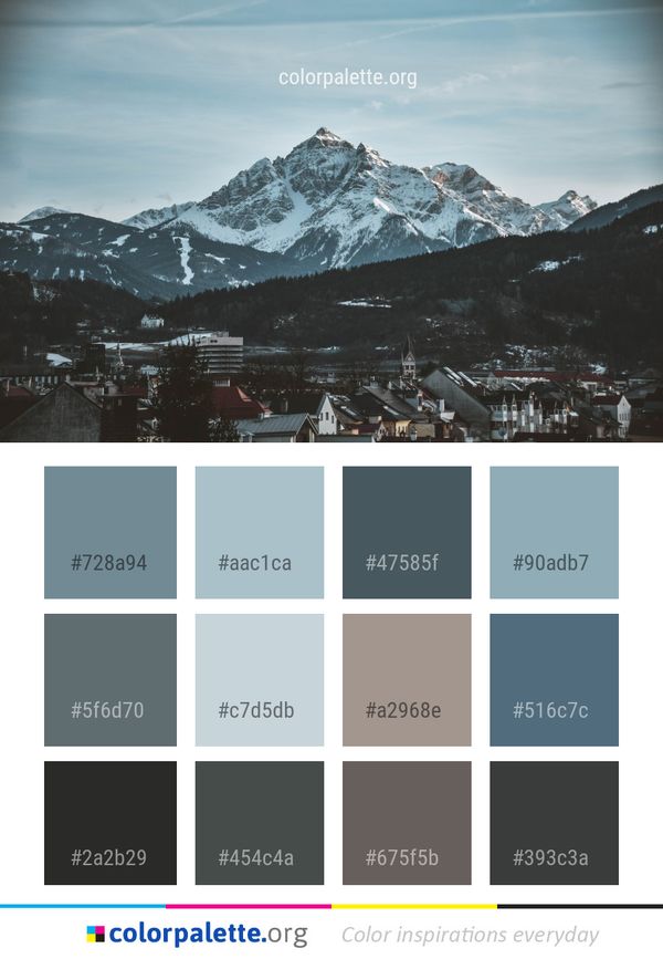 Mountainous Landforms Mountain Range Color Palette