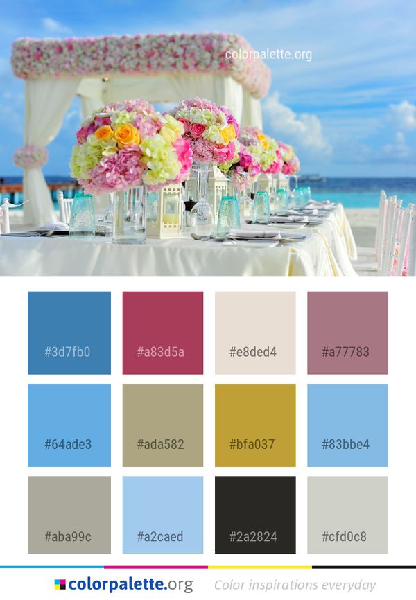 Pink Yellow Flower Color Palette