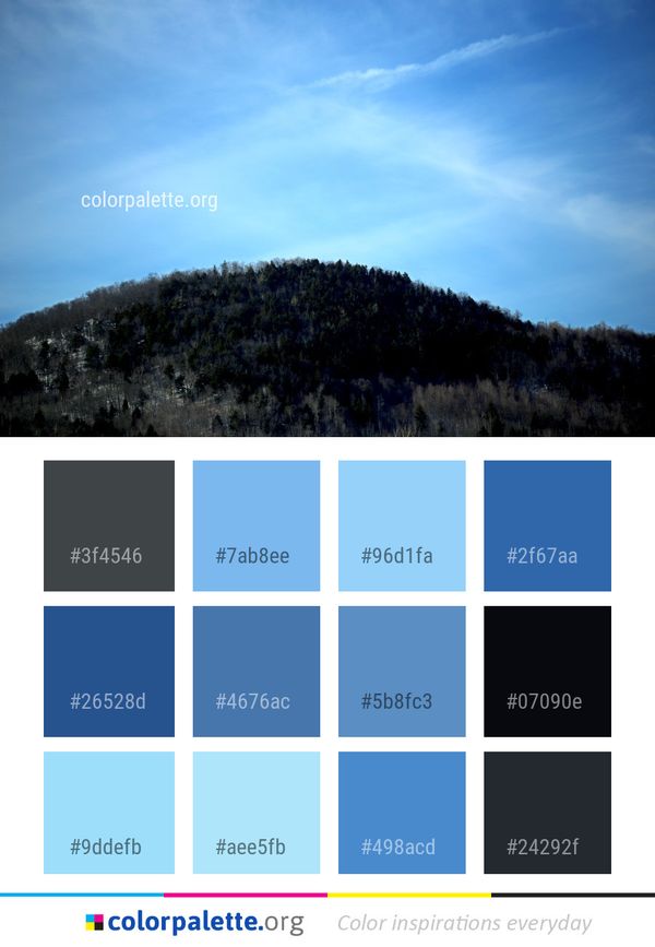 Sky Cloud Mountainous Landforms Color Palette