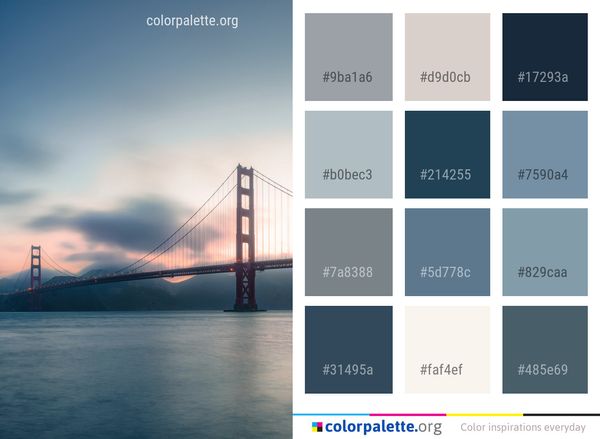 Bridge Sky Landmark Color Palette