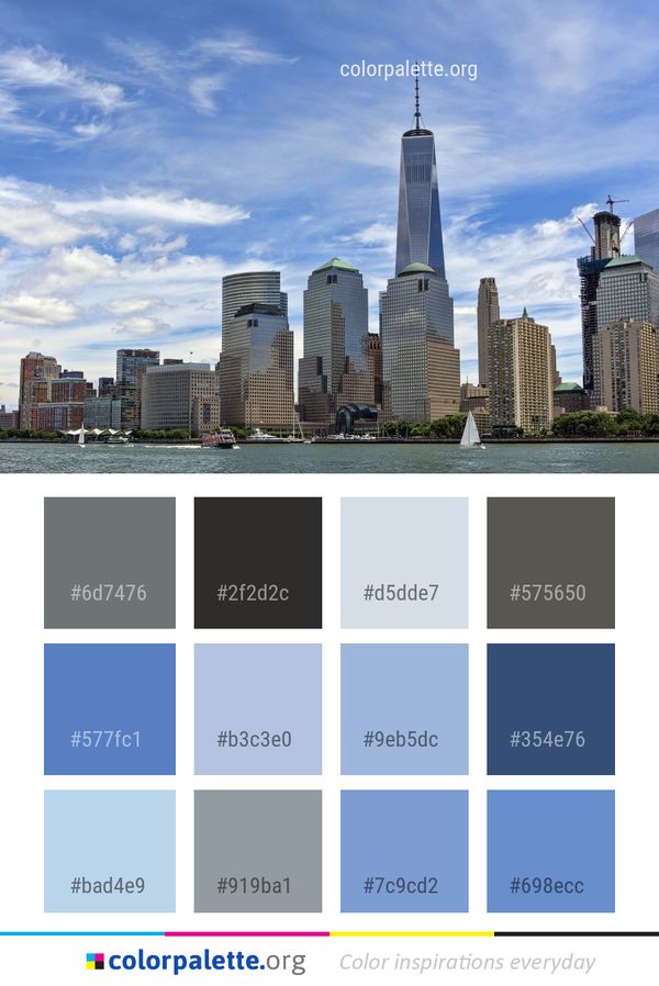 Metropolitan Area Skyline Skyscraper Color Palette