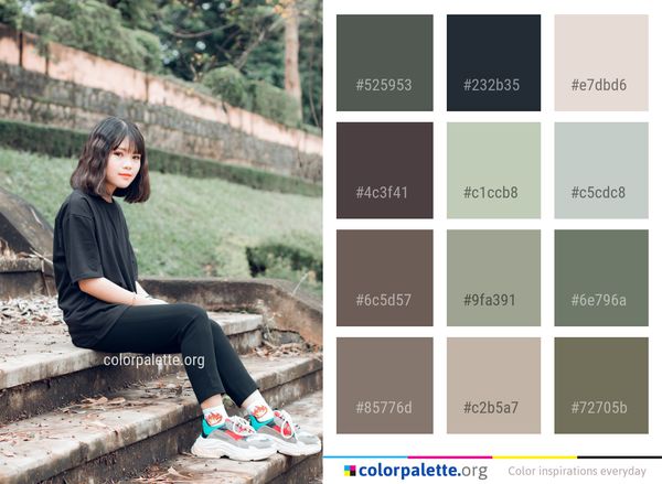 Photograph Sitting Beauty Color Palette