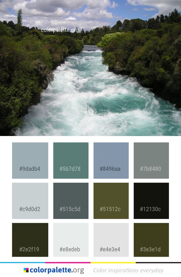 River Water Nature Color Palette