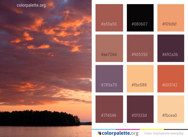 Sky Afterglow Red At Morning Color Palette