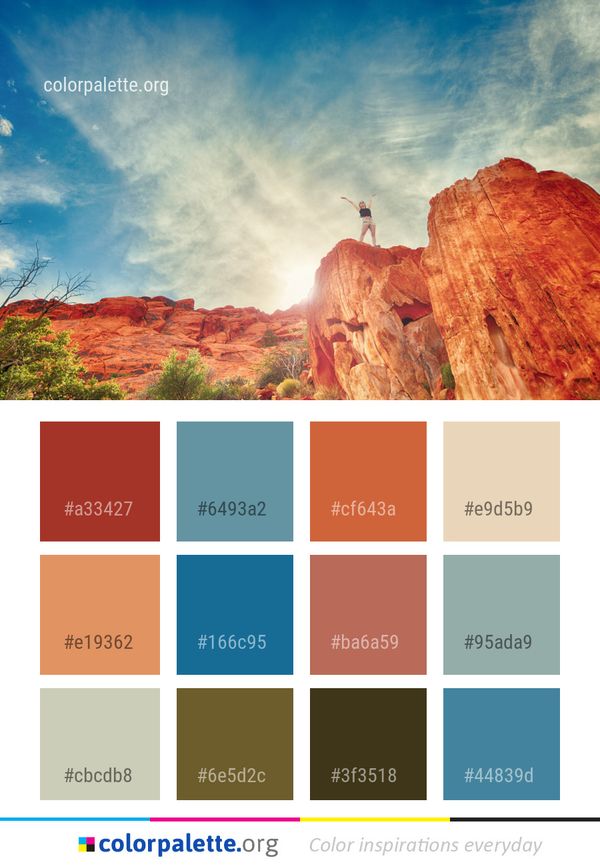 Sky Cloud Rock Color Palette