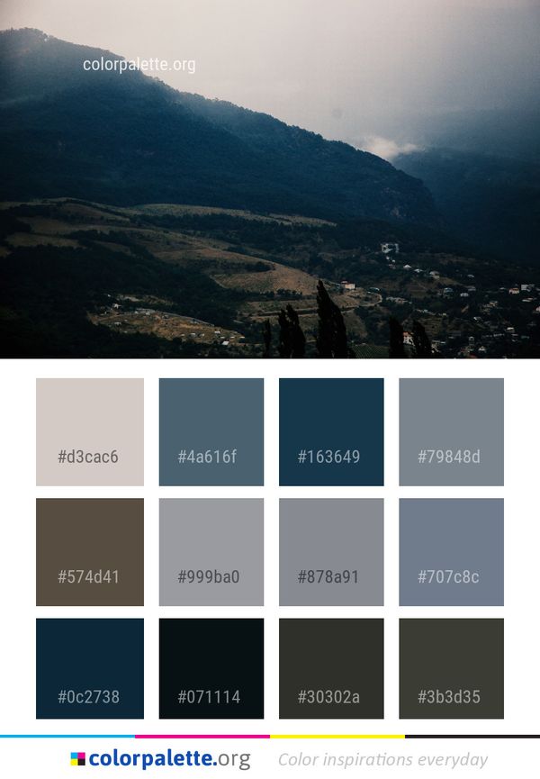 Sky Mountainous Landforms Mountain Color Palette