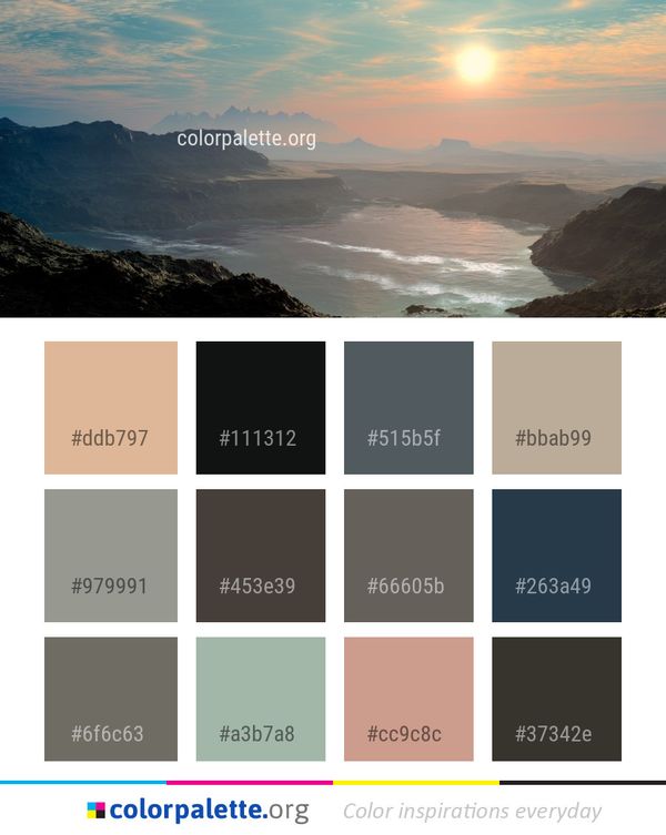 Sky Sea Headland Color Palette