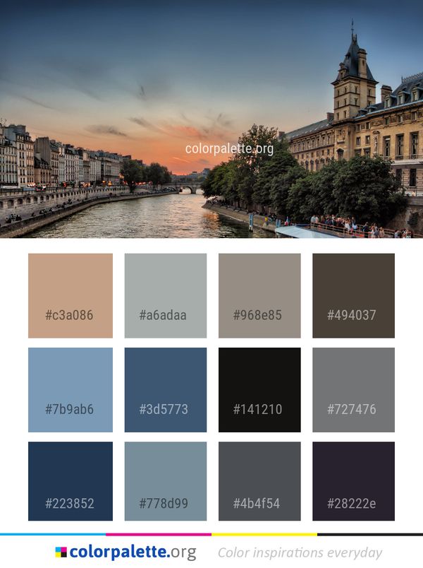 Sky Waterway City Color Palette