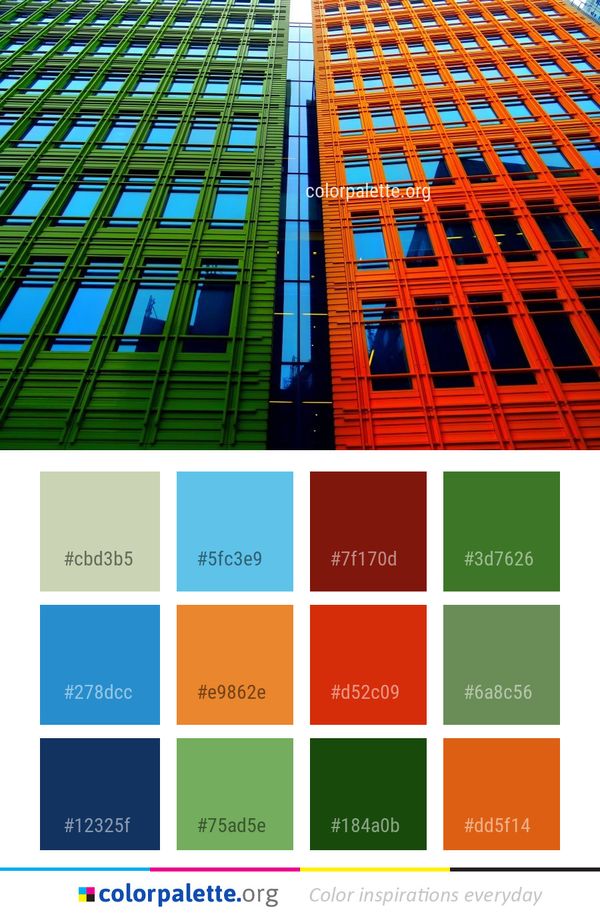 Metropolitan Area Landmark Metropolis Color Palette