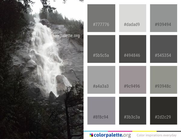 Waterfall Water Nature Color Palette