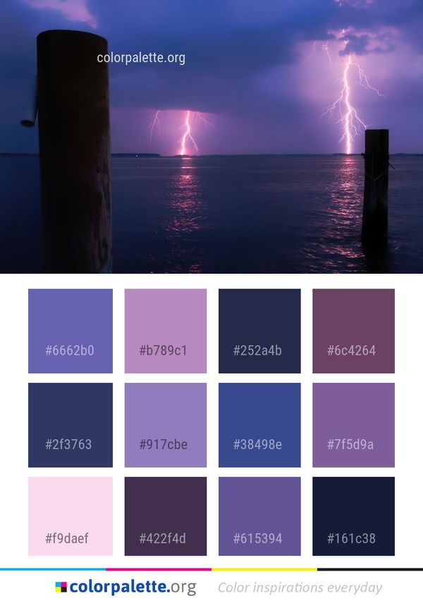 Body Of Water Lightning Thunder Color Palette