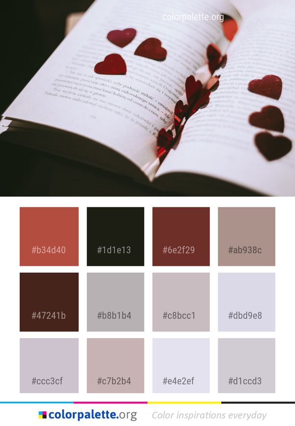 Font Heart Petal Color Palette