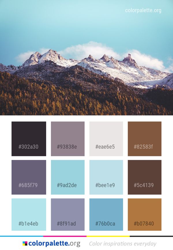 Mountainous Landforms Mountain Sky Color Palette