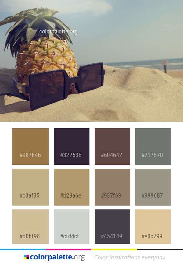Pineapple Ananas Beach Color Palette