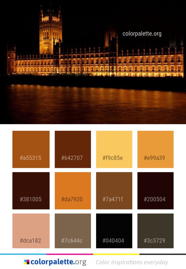 Reflection Landmark Night Color Palette