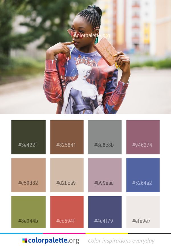 Shoulder Fashion Girl Color Palette