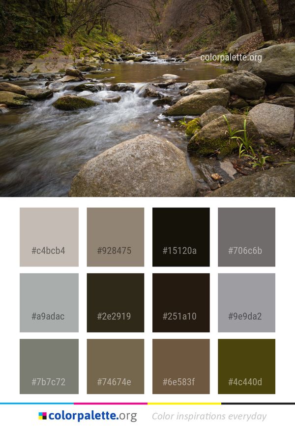 Stream Water Nature Color Palette