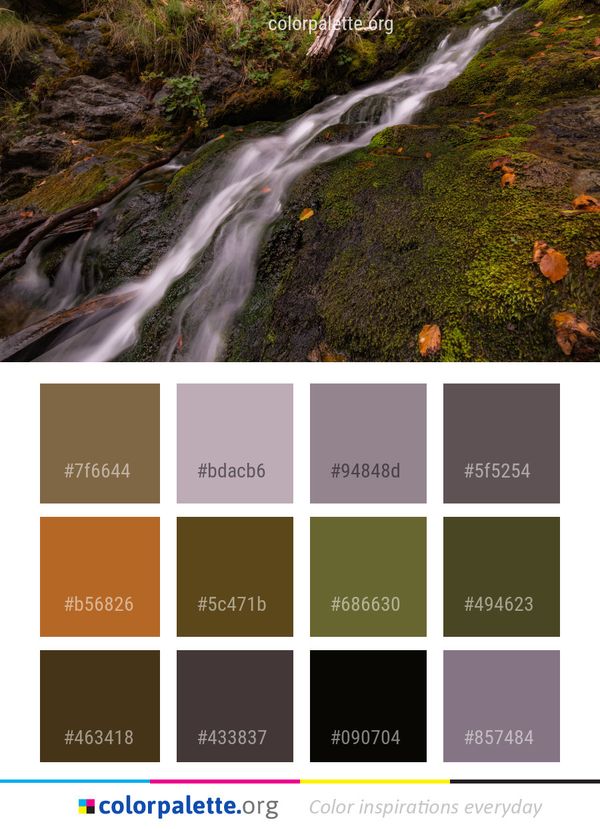 Water Nature Waterfall Color Palette
