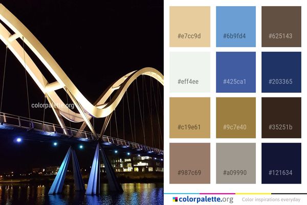 Bridge Reflection Landmark Color Palette