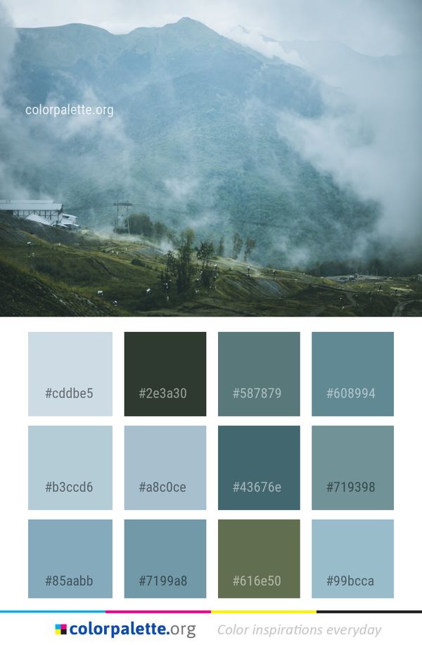 Mountainous Landforms Highland Sky Color Palette
