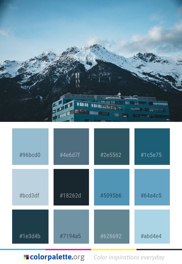 Mountainous Landforms Mountain Range Sky Color Palette