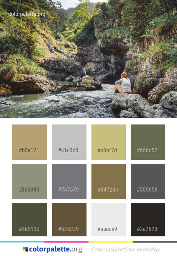Nature Reserve Stream Water Color Palette