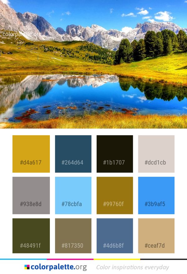 Reflection Nature Wilderness Color Palette