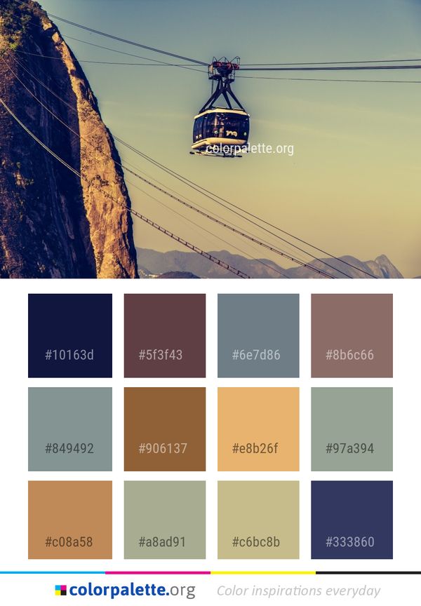 Sky Cloud Cable Car Color Palette