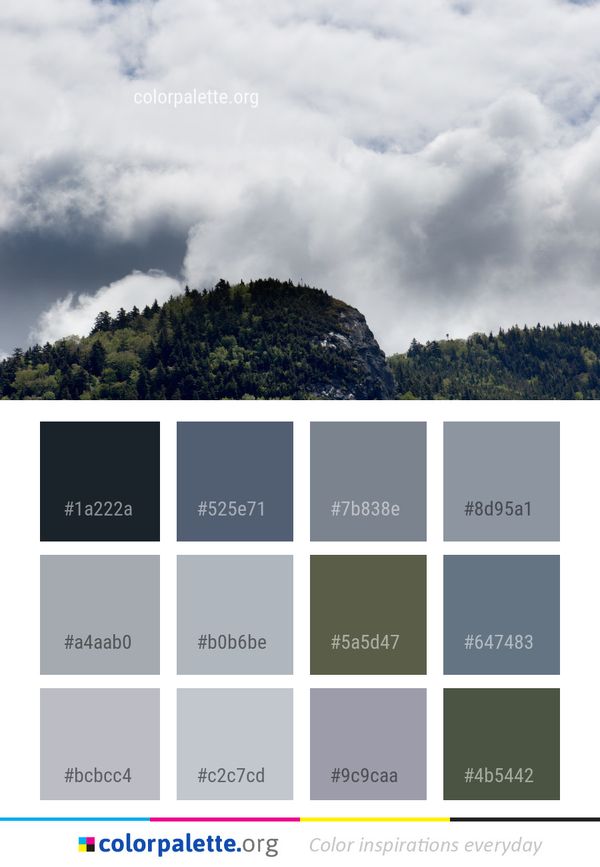 Sky Cloud Mountainous Landforms Color Palette