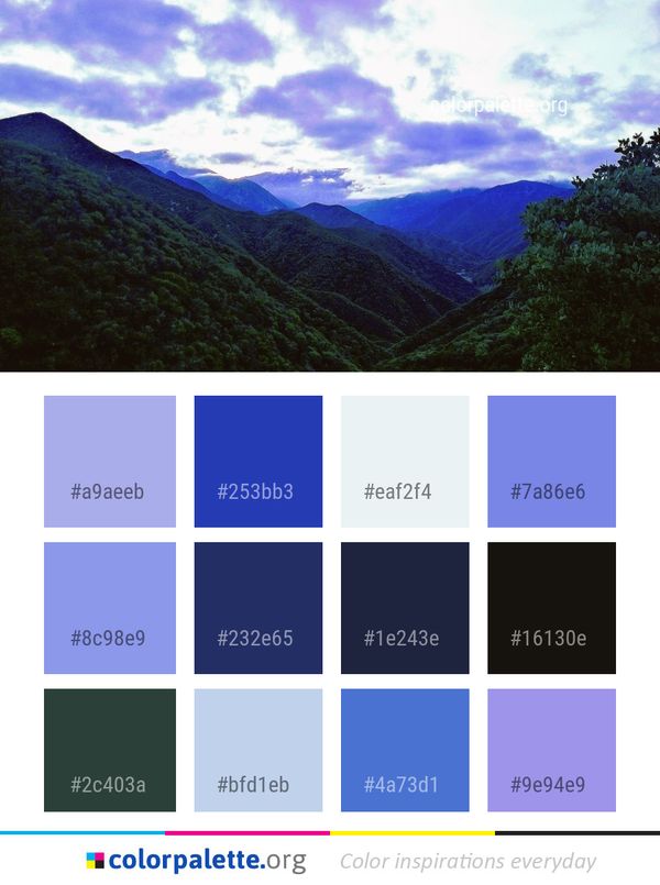 Sky Highland Mountainous Landforms Color Palette