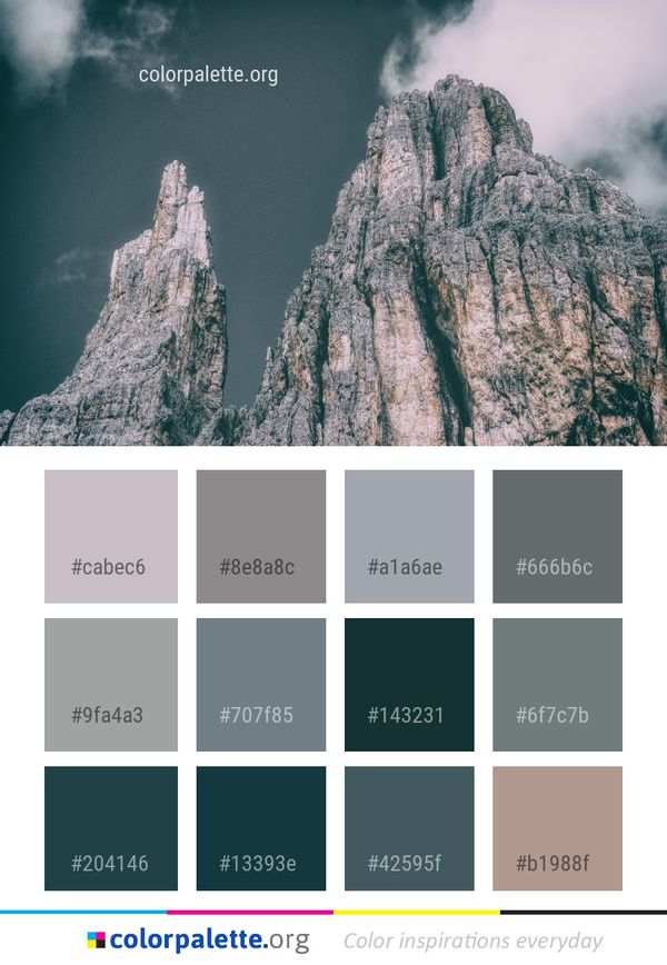 Sky Tree Mountainous Landforms Color Palette