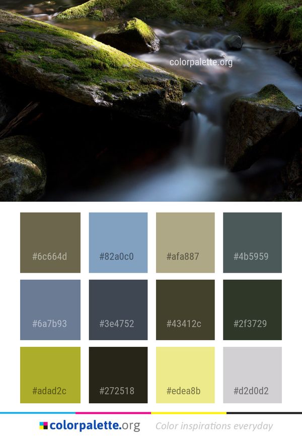 Water Stream Nature Color Palette