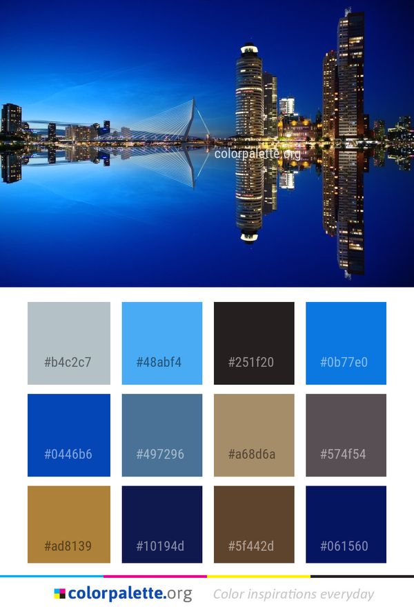 Metropolitan Area Cityscape Reflection Color Palette