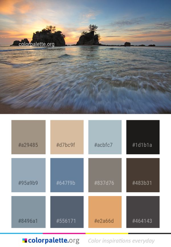 Sea Sky Body Of Water Color Palette