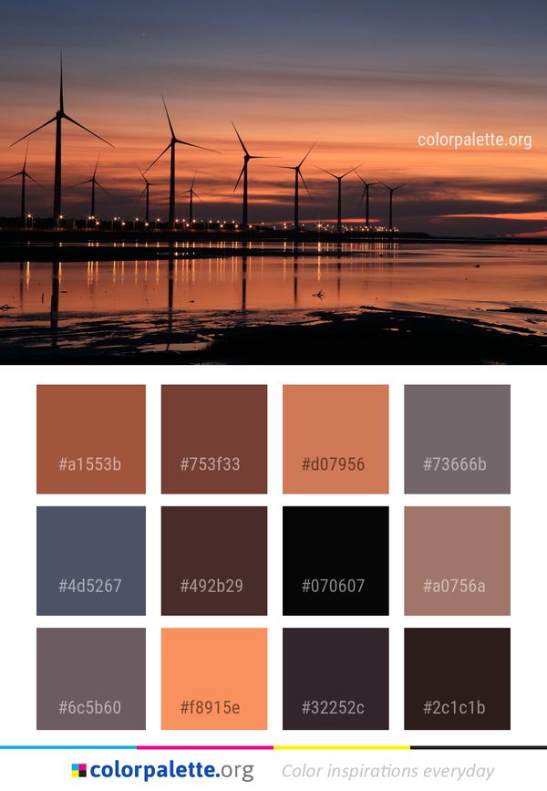 Sky Afterglow Horizon Color Palette