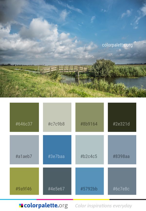Sky Cloud Grassland Color Palette